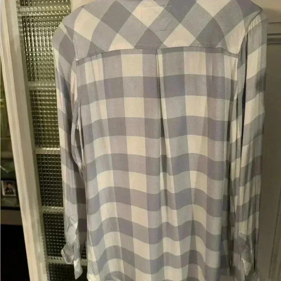 Rails women’s button down shirt light blue & ivory check size XS - Picture 2 of 9